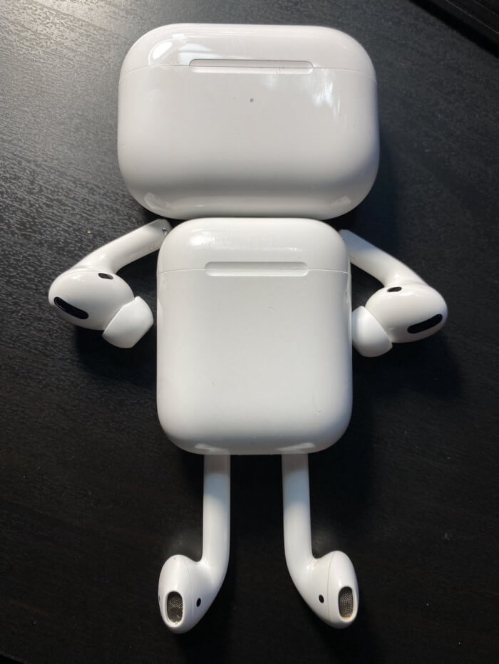 AirPods(エアーポッズ)とAirPods Proを組み合わせるとAirPodsマンが ...